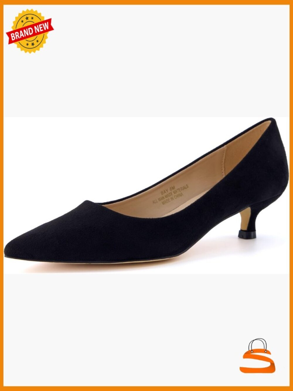 Women's Kitten Heel Pump with Memory Foam Insole for All-Day Wear